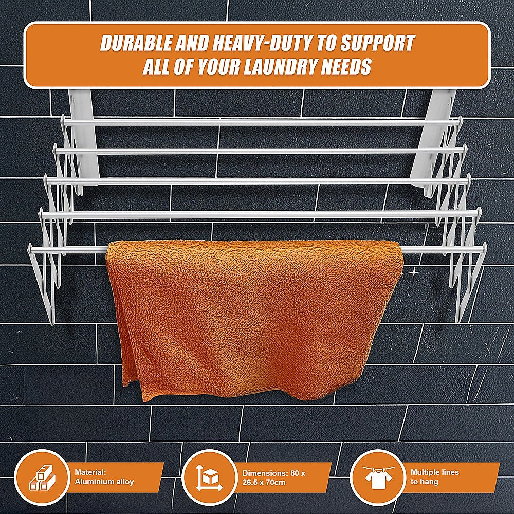 Clothes Airer Pull Out Expander Clothes Line Caravan RV Laundry Accessories