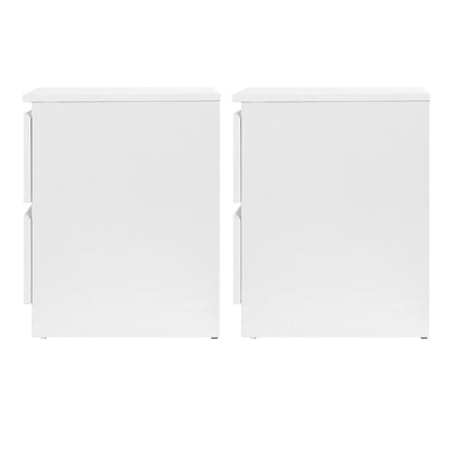Artiss 2x Bedside Table 2 Drawers - PEPE White