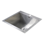 530x505mm Handmade Stainless Steel Topmount Kitchen Laundry Sink with Waste