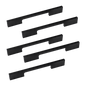 5 x 128mm Kitchen Handle Cabinet Cupboard Door Drawer Handles square Black furniture pulls